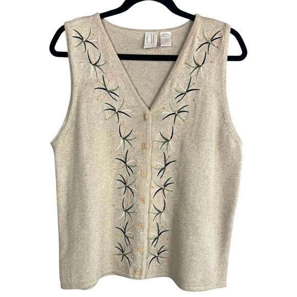 Vintage Clifford & Wills Embellished Sweater Vest Size M - Picture 1 of 7